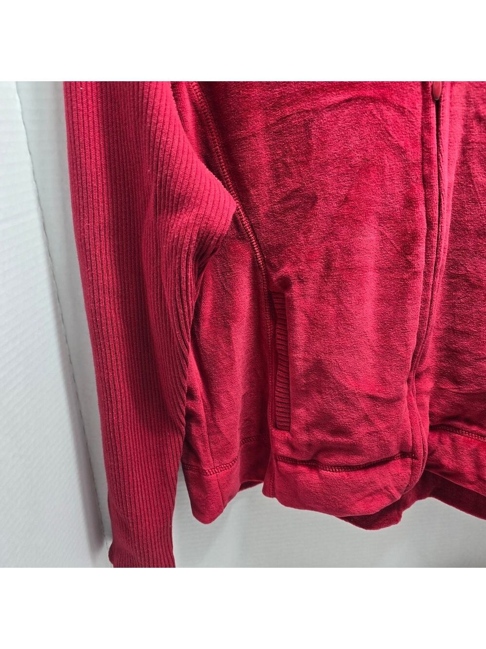 Evan Picone Women's Bold Red Bomber Jacket - Picture 2 of 7